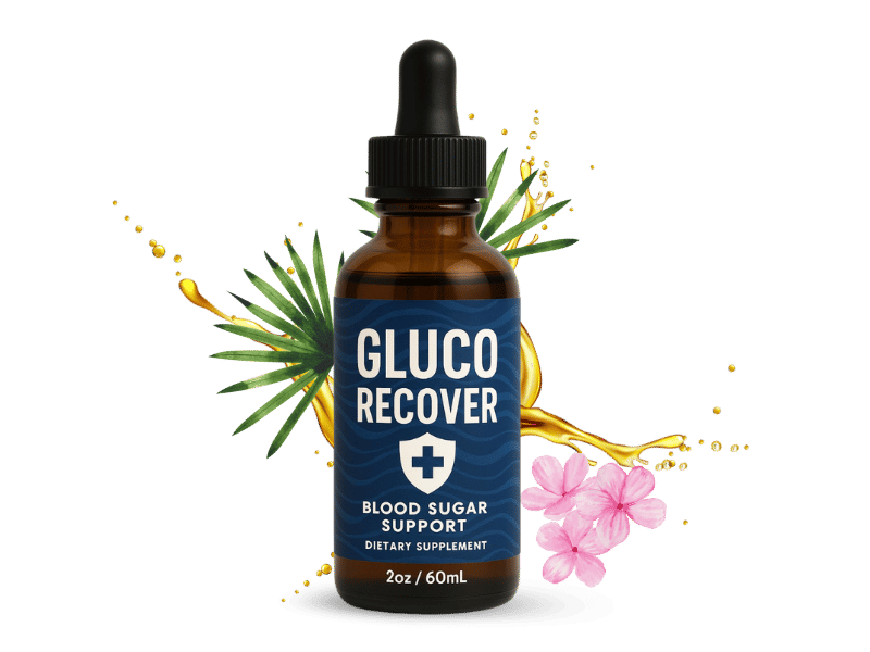 Gluco Recover blood sugar support liquid drops bottle
